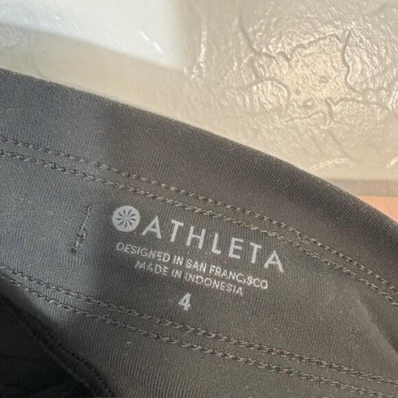 Athleta Jogger Pants Womens 4 Green Zip Pocket Drawstring Trekkie north - Picture 4 of 8